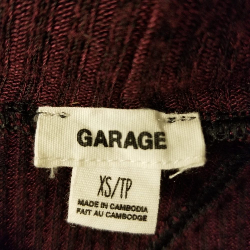 XS Garage cut out ribbed magenta dress - Picture 3 of 4